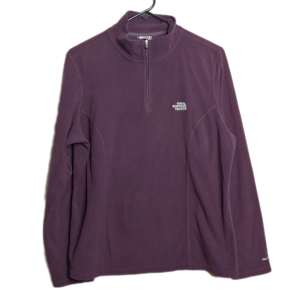 The North Face Tops - The North Face TKA 100 Purple Half Zip Fleece Athletic Top Size XL